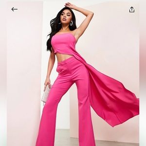 ASOS bandeau crop top with sweeping drape detail